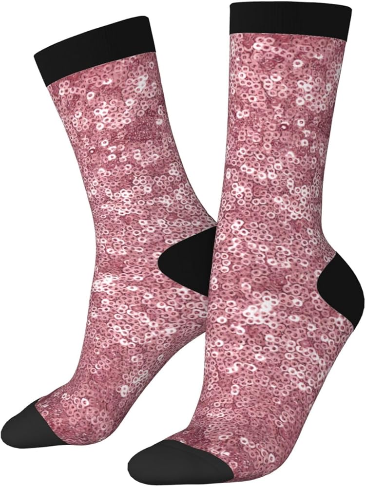 Amazon.com: LRMMOTR Blush Pink Rose Gold Glitter High Ankle Crew Socks Casual Mid Calf Dress Socks Long Tube Socks For Men Women : Amazon.com: LRMMOTR Blush Pink Rose Gold Glitter High Ankle Crew Socks Casual Mid Calf Dress Socks Long Tube Socks For Men Women :