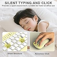 Vista 2 de Combo de teclado y mouse inalámbricos, teclado inalámbrico de tamaño completo y mouse DPI ajustable, receptor USB de 2.4 GHz, teclado y mouse