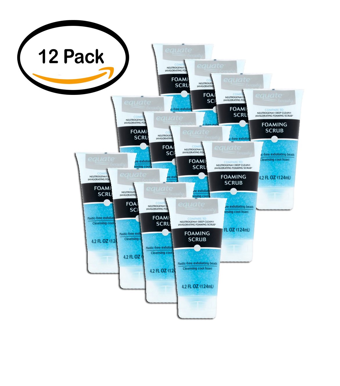 PACK OF 12 - Equate Beauty Foaming Scrub, 4.2 fl oz