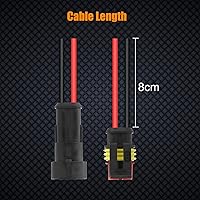 Vista 7 de JacobsParts Conector eléctrico impermeable, 16 AWG, 2 pines, conectores de cable eléctrico automático para automóvil, camión, barco y otras