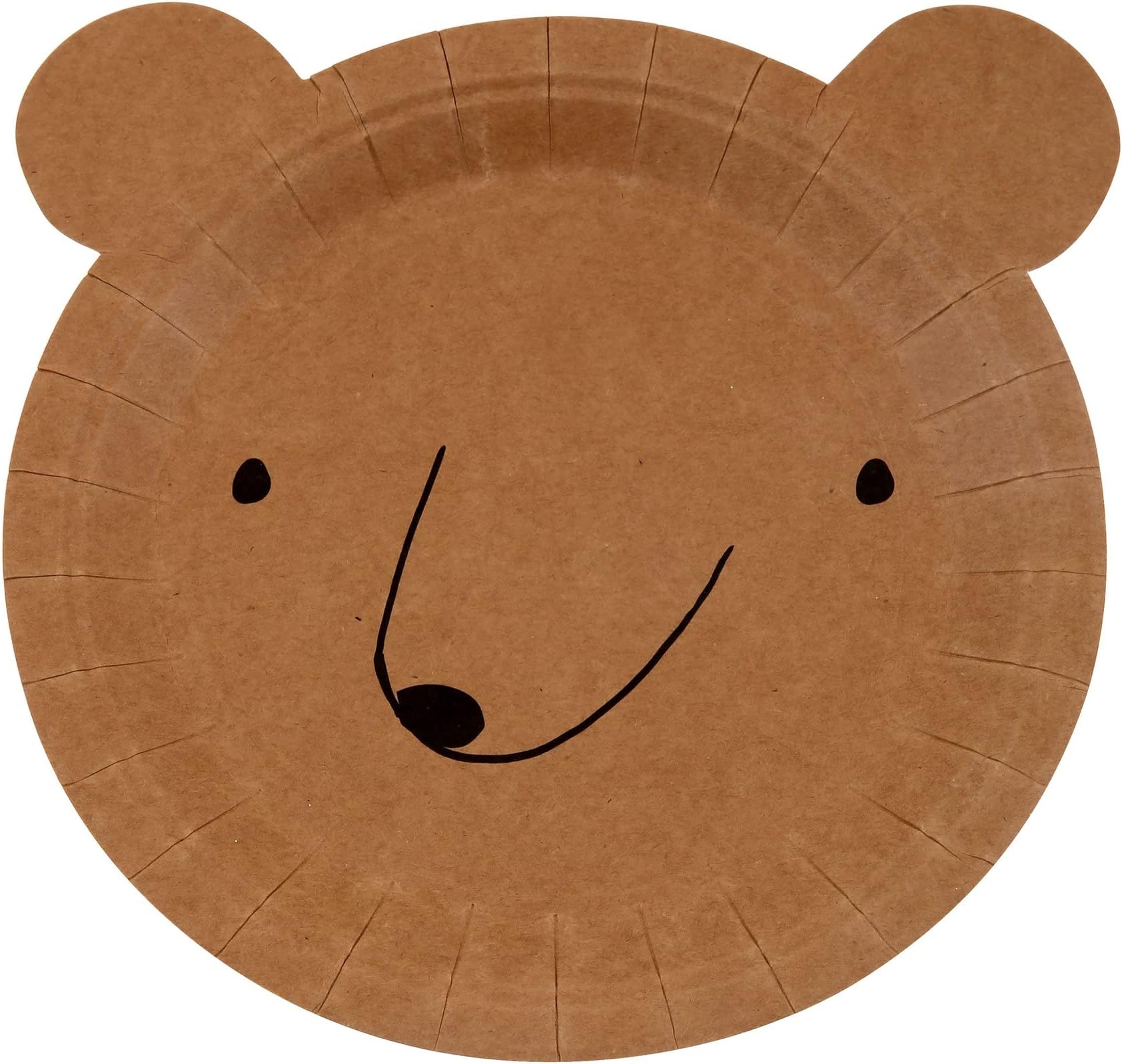 Meri Meri Bear Plates, Pack of 12 Disposable Paper Plates – Great for Birthday Parties or Teddy Bear Baby Shower Decorations