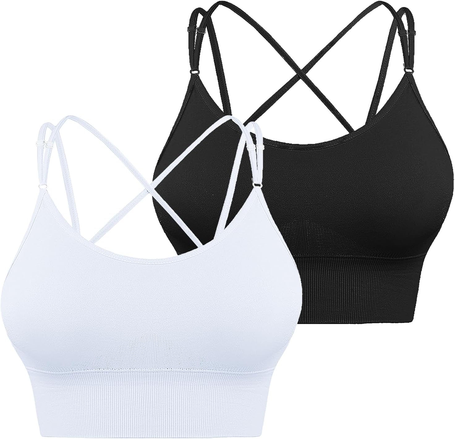 SEGRILA Dames Sport BH Set Zonder Beugel Gevoerde Yoga Bustier, M