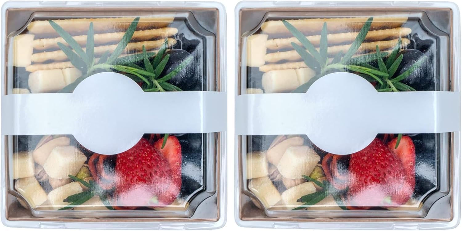 Restaurantware RW Base 12 x 1.5 Inch Packaging Bands 100 Self-Adhering Belly Bands - Disposable Strong White Paper Label Stickers for Packaging Supplies Keeps Take Out Containers Sealed (Pack of 2)