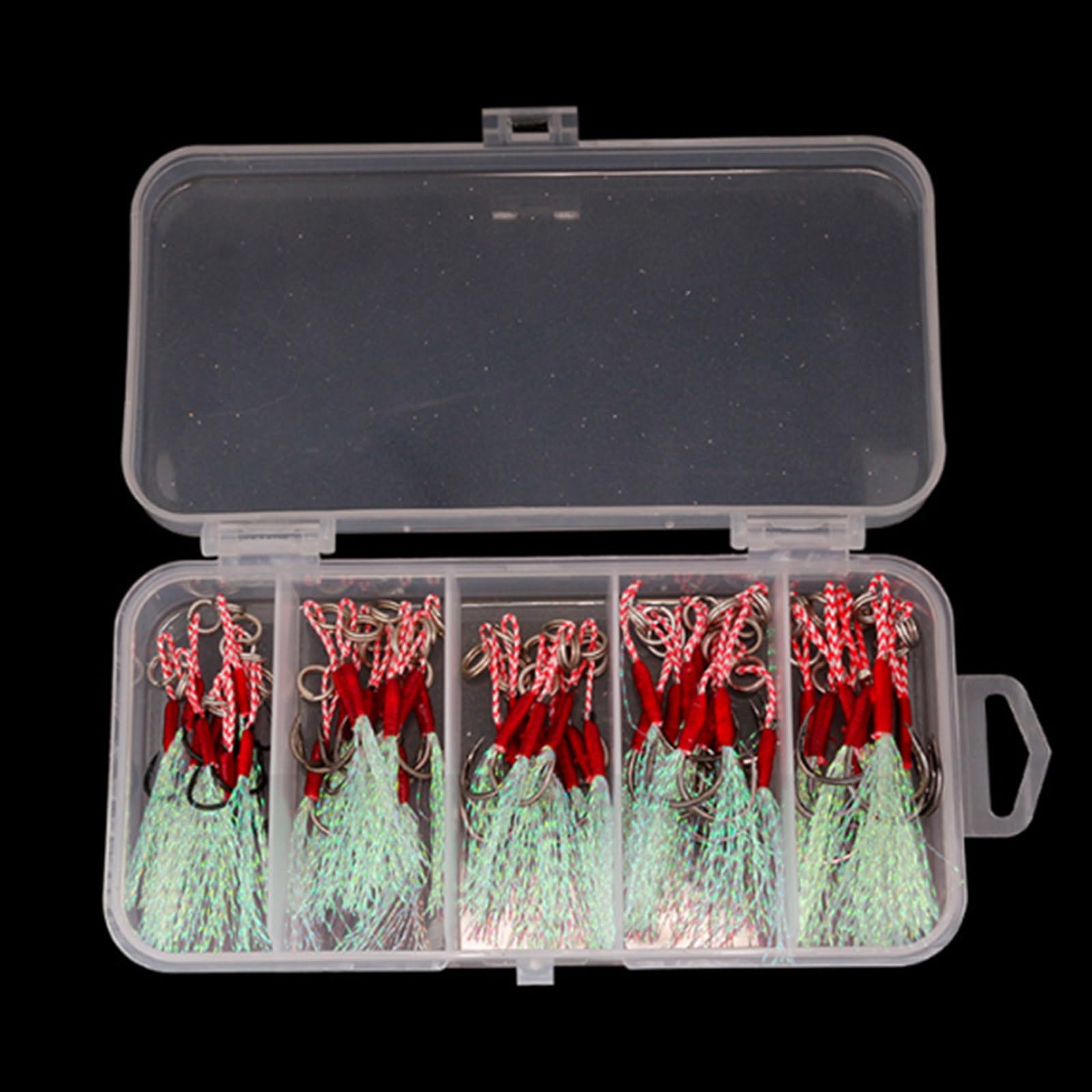 50Pcs Pesca Assist Hook Kit Jigs Assistere Slow Rapidamente Caduta Accessori Strumento di Piccole Dimensioni Jigging Lento Rapidamente Caduta