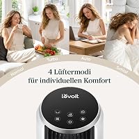 Ventilator turn Levoit cu motor DC 92 cm, silențios 20 dB, 7,9 m/s, 4 moduri, 12 viteze, temporizator 12 ore, telecomandă, 24W, alb 8