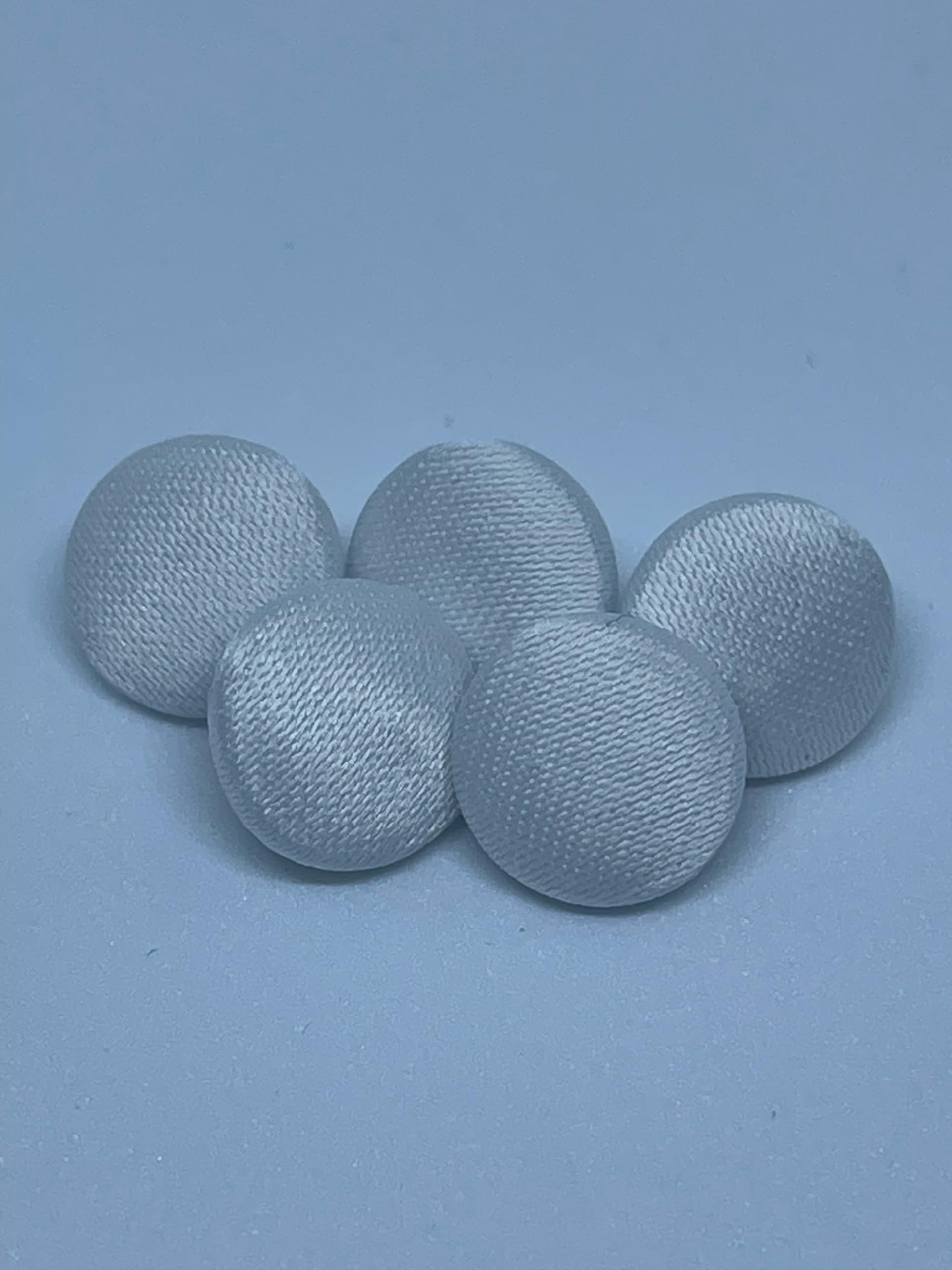 20pcs Bridal silk ecru ivory shiny matte satin covered buttons ElfDecor (shiny, 11mm/18'')