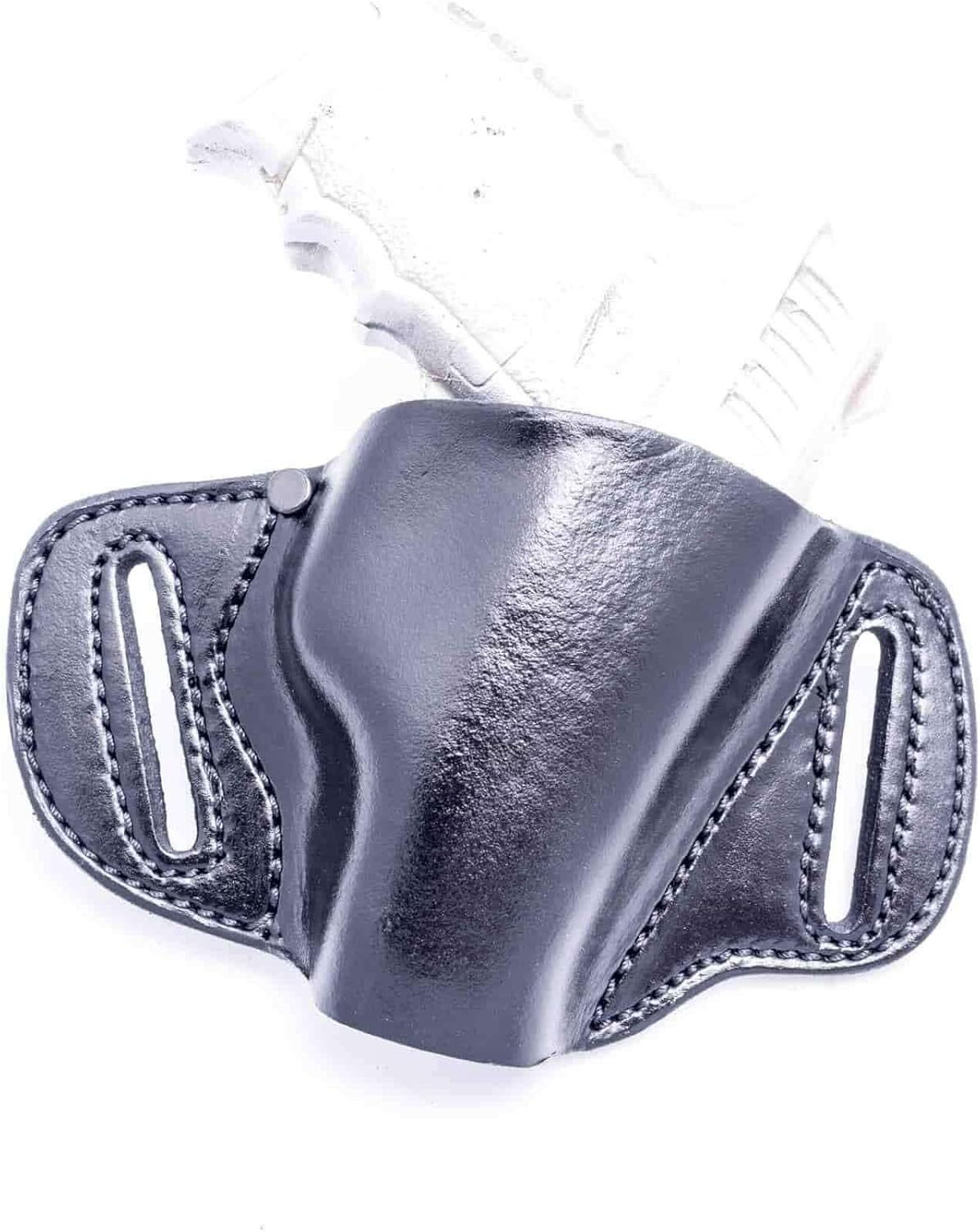 OUTBAGS USA LP3HELLCAT Full Grain Heavy Leather OWB Open Carry Pancake, Side Carry Belt Holster for Springfield Hellcat 9mm. Handcrafted in USA.