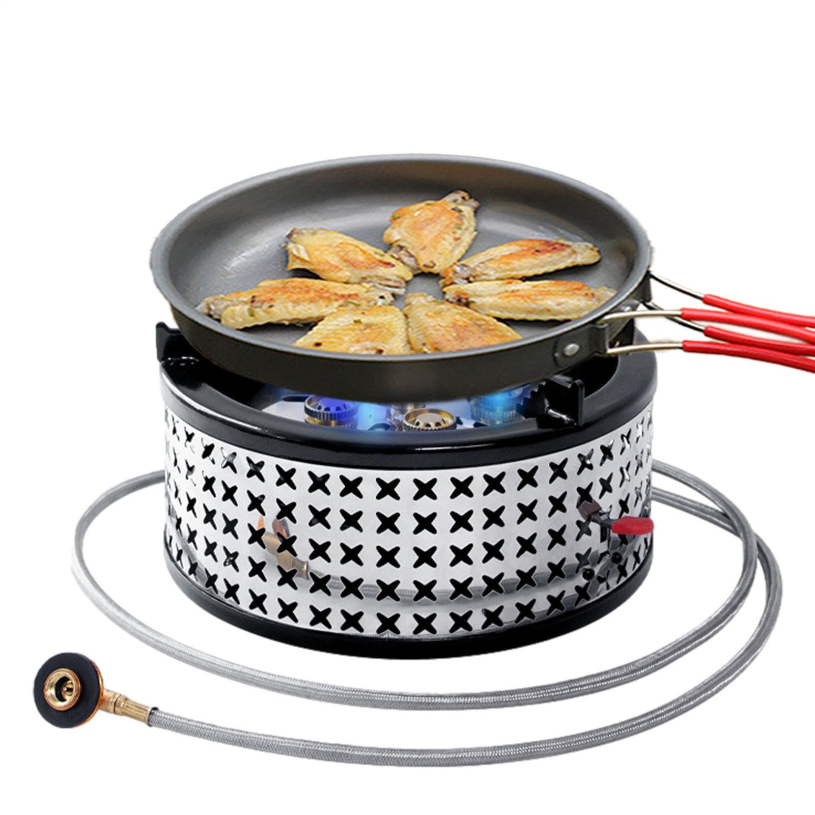 Réchaud de Camping 15800 Brûleur à Feu Portable pour le Camping | Réchaud de Camping à Gaz pour Cuisine Extérieure Randonnée Trekking Pique-Nique Barbecue