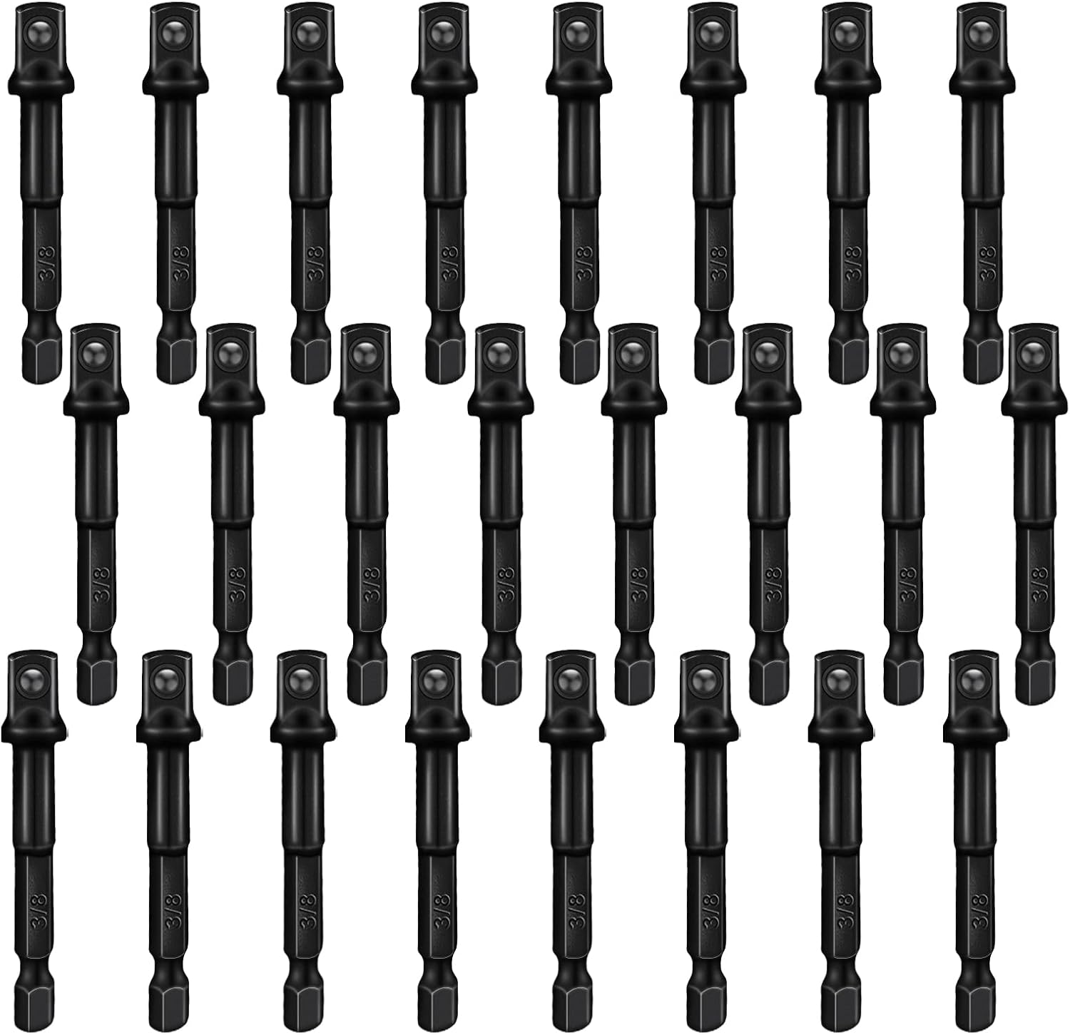 24 Pcs Impact Adapter Kit 3/8 Inch Square Socket Bit