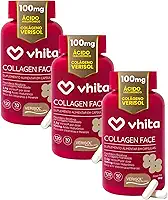 Vhita Colágeno Hidrolisado Verisol Com Ácido Hialuronico 120 Cápsulas - 3 Potes