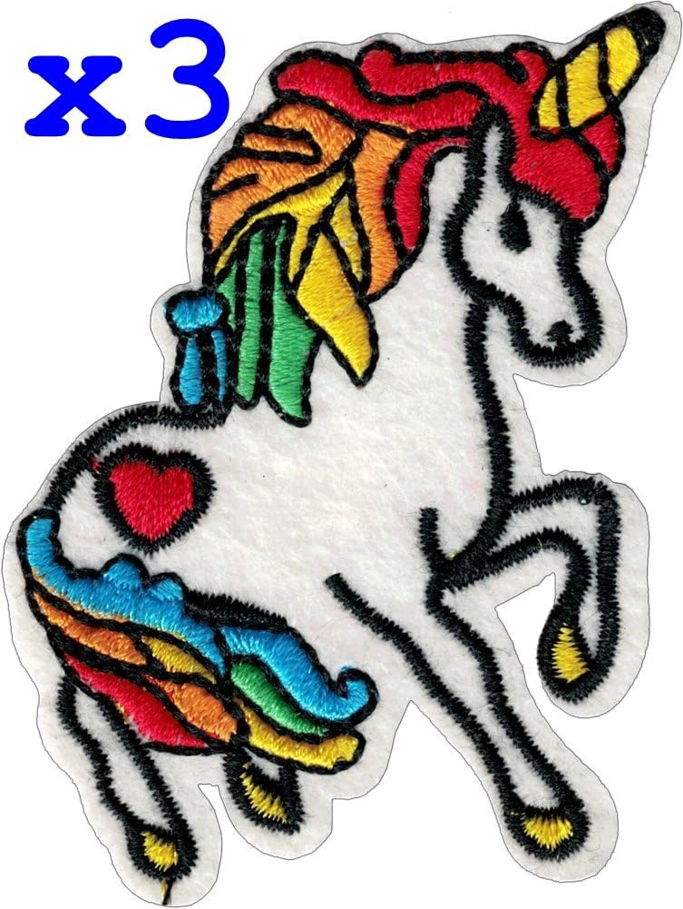 Pack of 3 Unicorn Iron on Patch