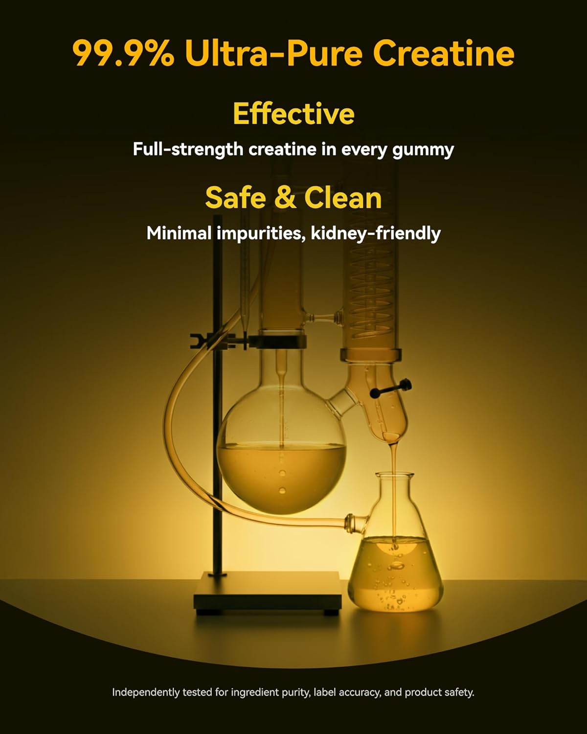 Inner Brightness Creatine Monohydrate Gummies for Men & Women 5000 mg, 3rd Party Tested, Creatine Chews for Muscle Growth, Strength & Energy Support, Sugar Free, Vegan, 120 Count, Orange Lemon