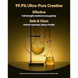 Inner Brightness Creatine Monohydrate Gummies for Men & Women 5000 mg, 3rd Party Tested, Creatine Chews for Muscle Growth, Strength & Energy Support, Sugar Free, Vegan, 120 Count, Orange Lemon