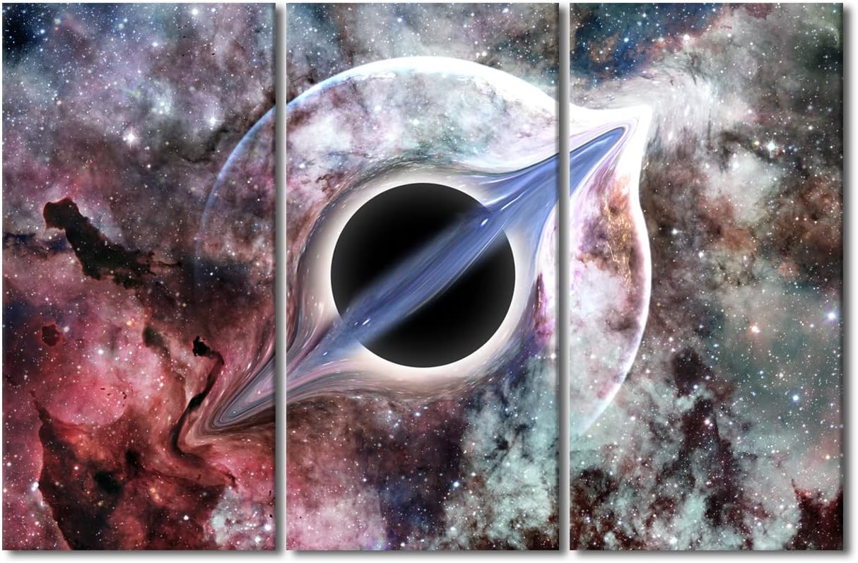 Amazon.com: TUMOVO Bedroom Wall Decor Black Hole Wall Art Science ...