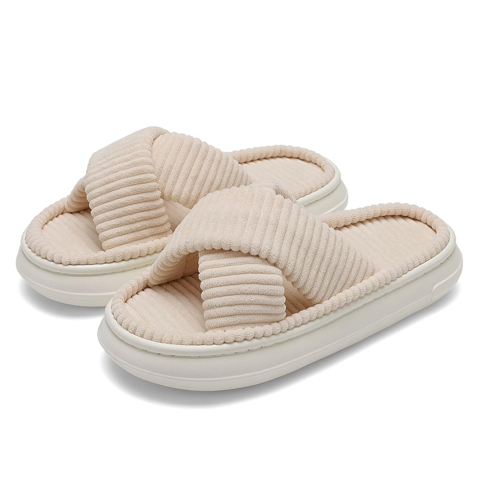 Pantoufles d'été à bout ouvert avec semelle plateforme confortable - 8