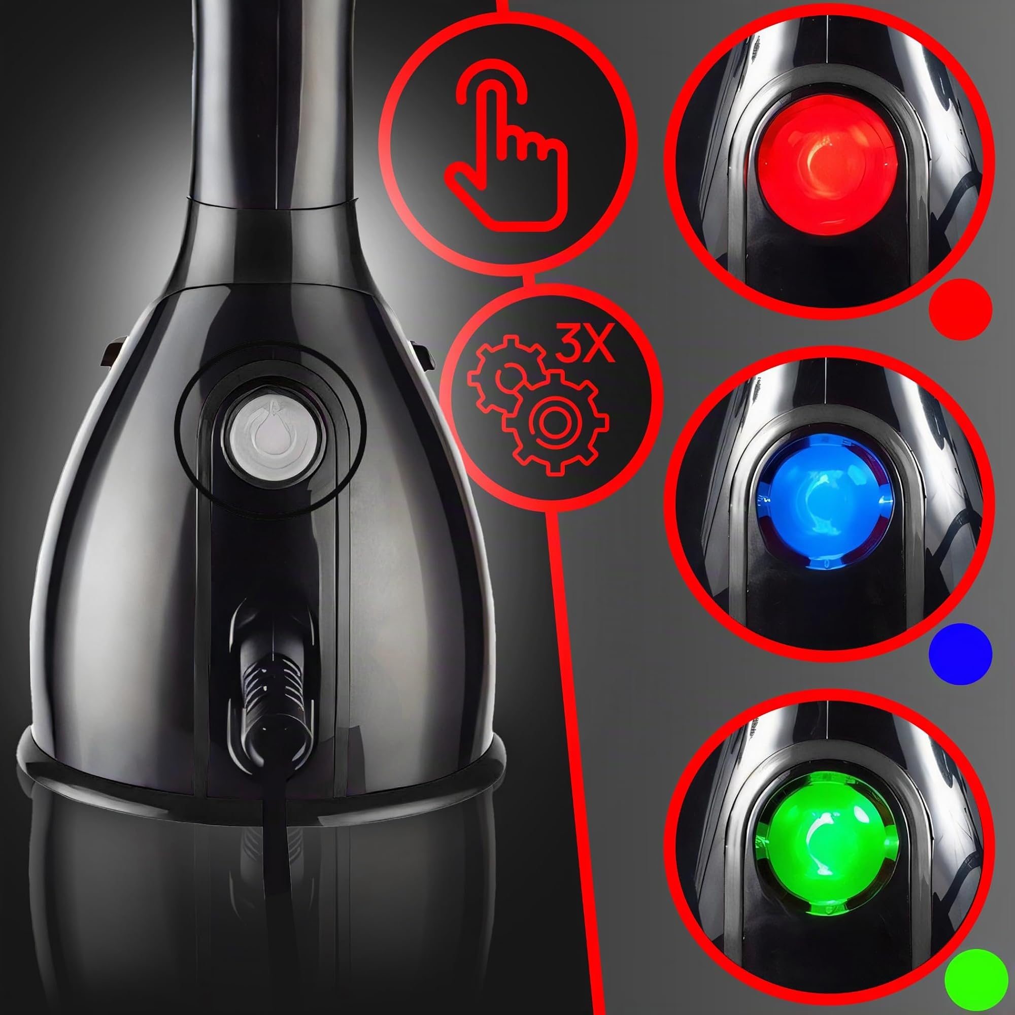 Retoo Ferro da Stiro Verticale, 1500 W, serbatoio grande da 280 ml, 3 livelli di potenza, ferro da stiro a vapore 7 in 1, con spazzola, spegnimento automatico, rinfresca ed elimina gli odori,
