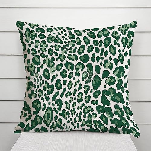 Miniatura 3 de Funda de almohada con estampado de leopardo esmeralda y guepardo, funda de almohada con estampado de animales, funda de cojín chinoiserie, fundas de