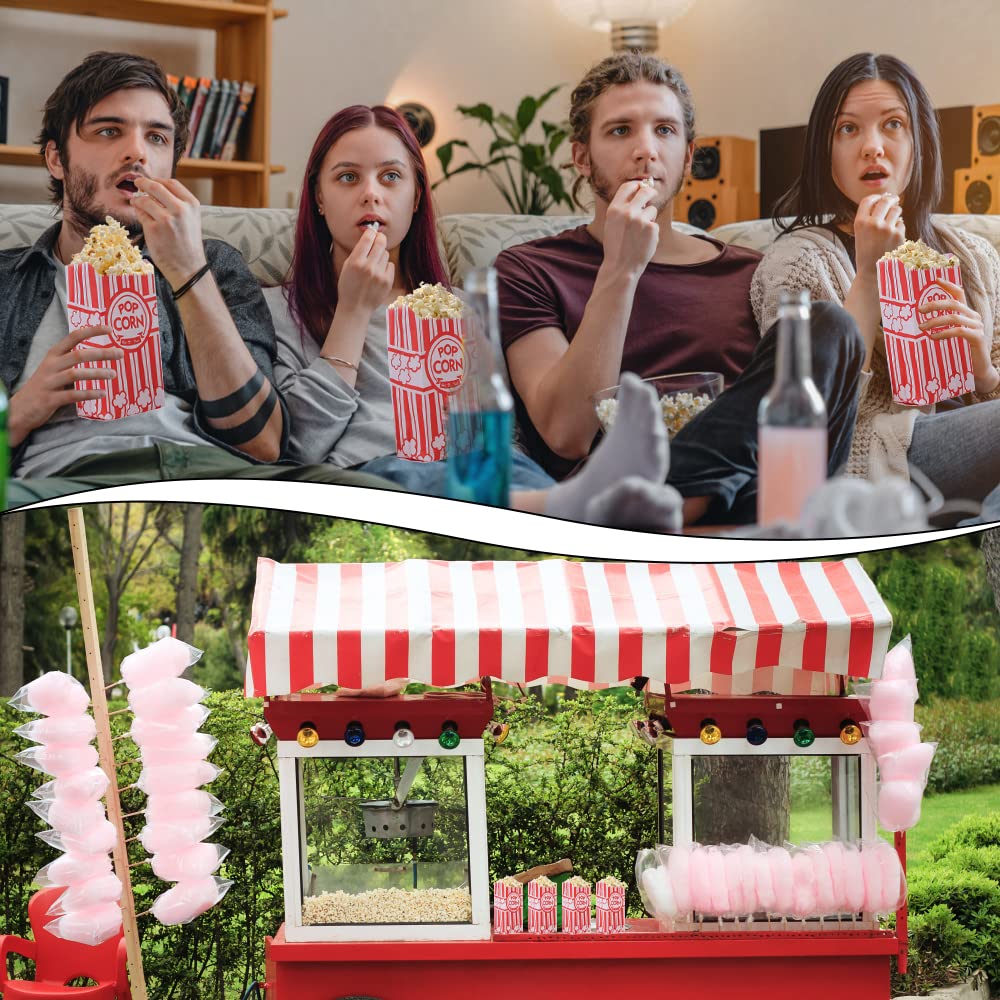500 Stück Popcorntüten für Partys | Einweg-Papier-Popcornhüllen, klein, 28 g, ideal für Weihnachten