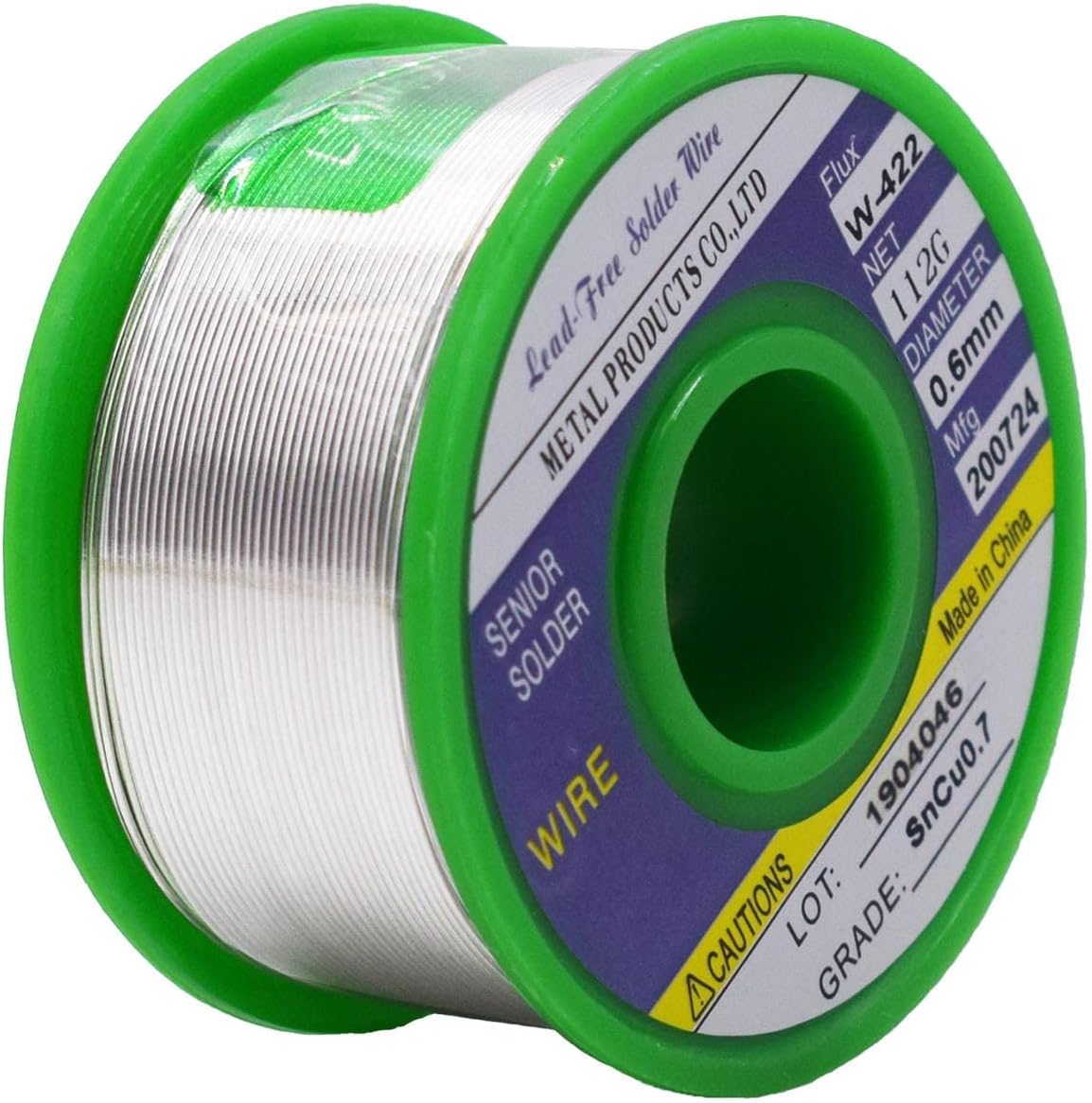 Solder Wire Net 100g 0.6mm Soldering Wire Lead Free Sn99.3 Cu0.7 with Rosin Core for Electronic Electrical Soldering Components Repair and DIY(100g)