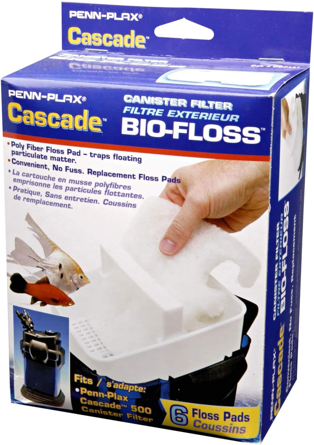 Penn Plax Cascade 1200/1500 GPH Floss Pads, 6-Pack (Limited Edition)