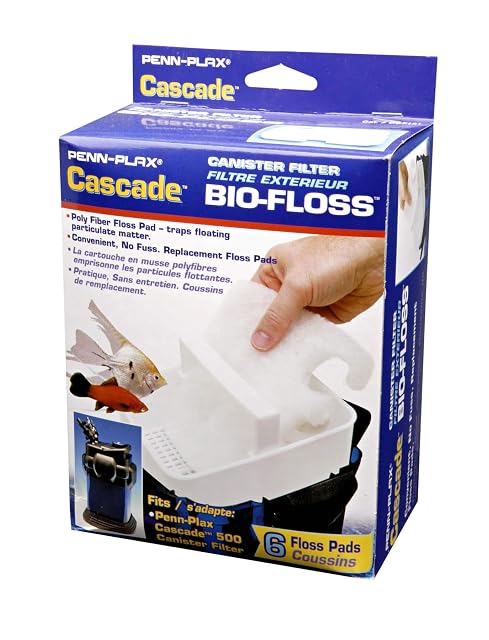 Foto 2 de 4 de Penn-Plax Cascade Bio-Floss Almohadillas de Hilo Dental de Repuesto de Fibra de poliéster para filtros…