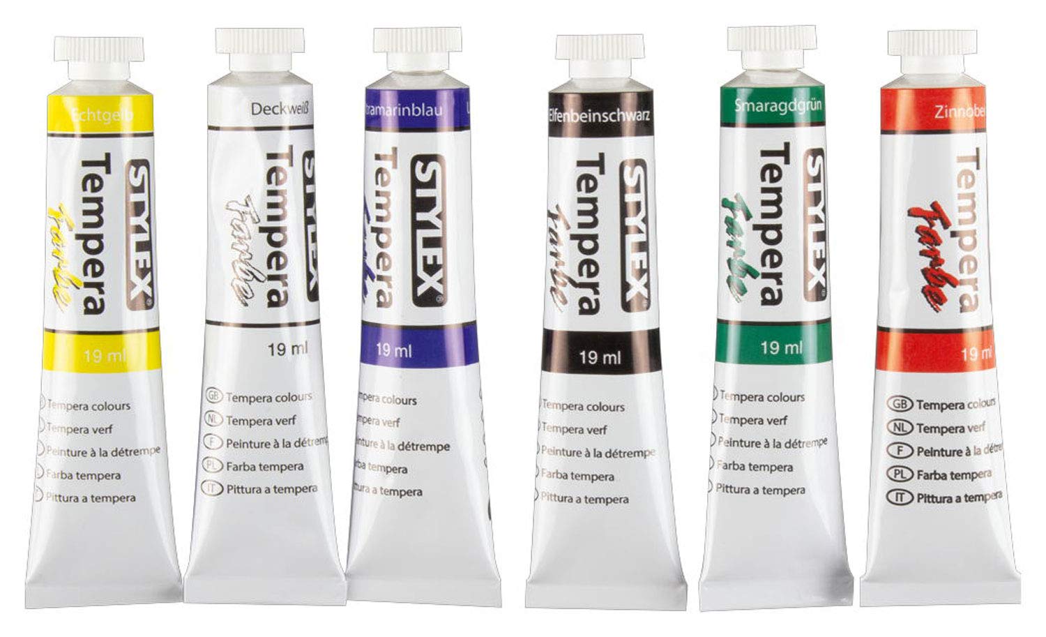 Schulmalfarben-Set Acryl – 10 Farben Je 40 Ml – Deckend, Wasserbasiert, Für Holz, Stein, Papier
