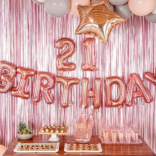 Miniatura 5 de Restaurantware Balloonify - Globo digital de 16 pulgadas para fiesta, color oro rosa y metalizado, con autosellado número 2, a prueba de humedad,