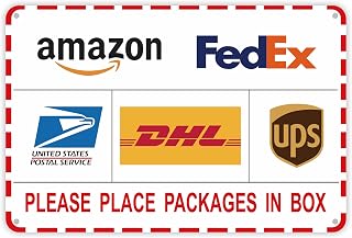 Please Leave Packages and Deliveries Here Sign,Self-Adhesive Waterproof and Durable Place Packages in Box Sign, Please Deliver Packages in Box Sticker for Home, Office, Shop, Door