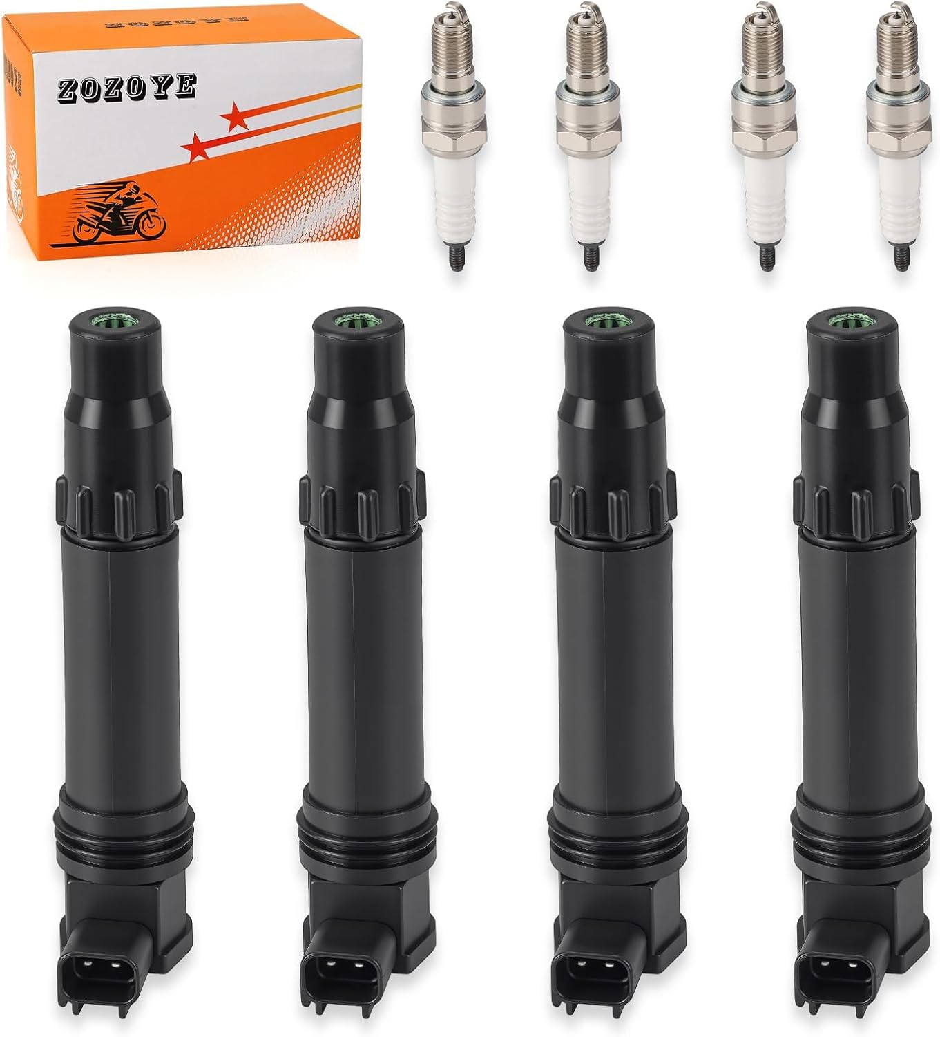 4Pcs Ignition Stick Coils w/Iridium Spark Plug For Honda CBR600RR CBR600RA 2007-2024 30700-MEE-641