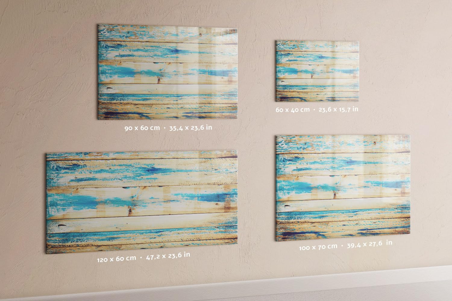 Pizarra magnética decorativa 60x40 cm | Madera rayada