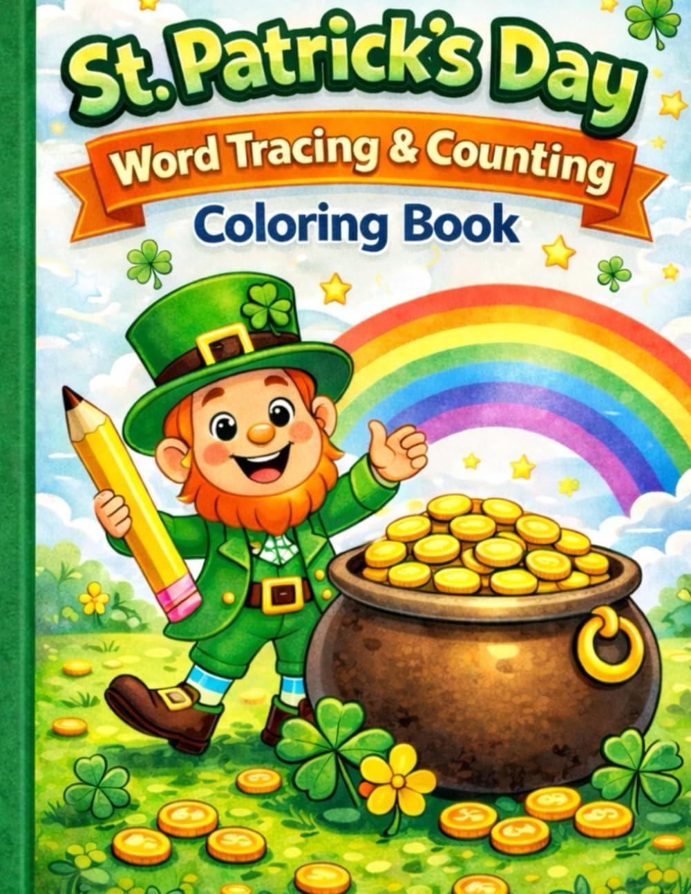 St. Patrick's Day Word Tracing & Counting Coloring Book