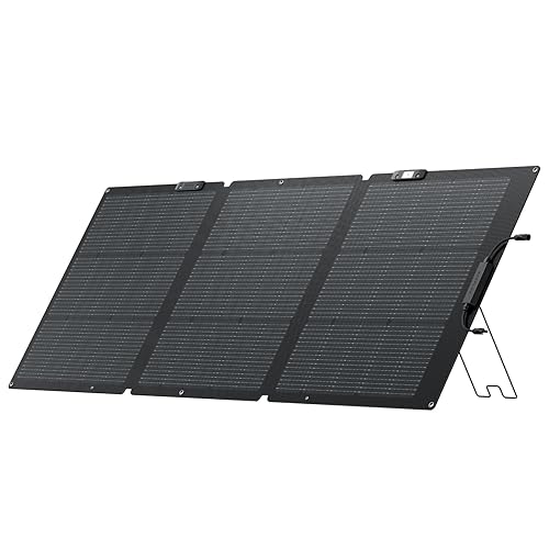 EF ECOFLOW Panel solar portátil de 160 vatios para centrales eléctricas, 25% de alta eficiencia de conversión, panel solar plegable con soporte disponible en Yaxa Colombia