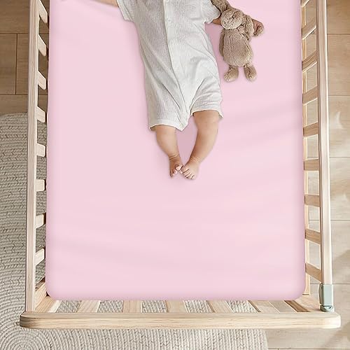 Miniatura 5 de Sábanas de cuna para niñas, paquete de 4 y funda para cambiador para niñas, paquete de 4 fundas para cambiador