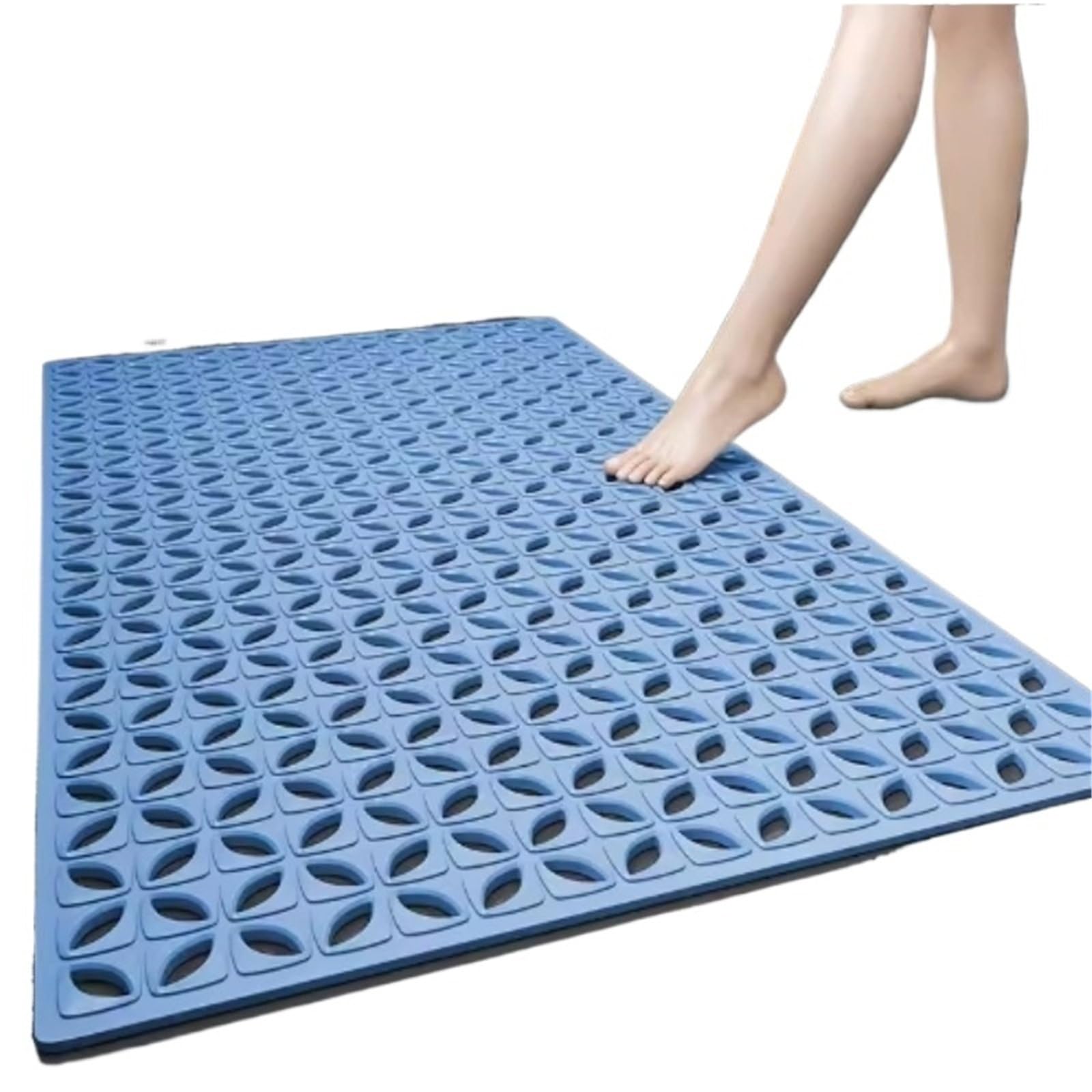 Alfombrilla De Ducha Antideslizante Alfombrilla Antideslizante for Suelo de baño, Impermeable, for Ducha, Almohadilla Antideslizante for pies, Alfombra for Inodoro, 1 ud.(Blue)