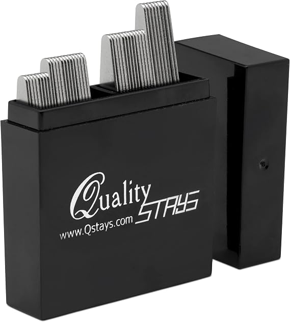 40 Metal Collar Stays for Men Stainless Steel Dress Shirt Collar Inserts in 4 Sizes | Quality Stays