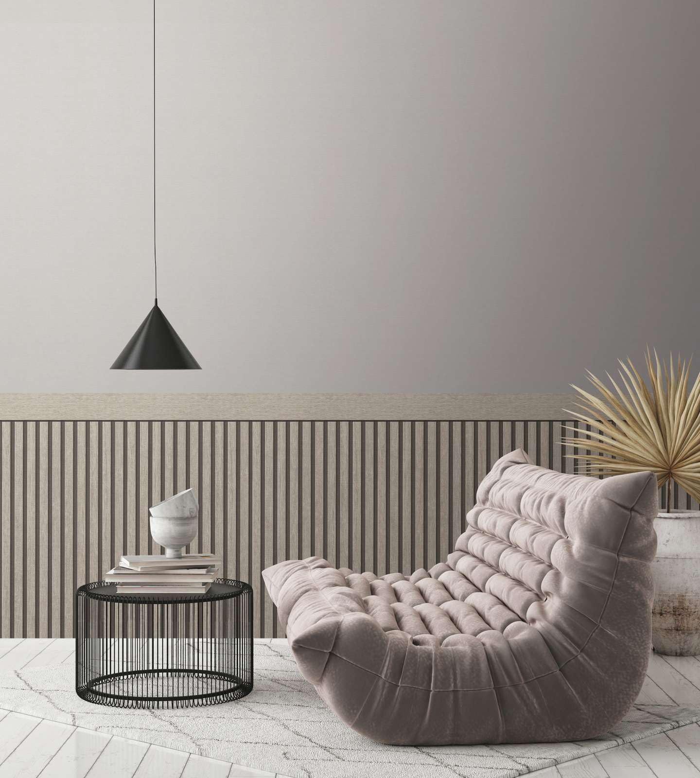 BOISERIE A ROTOLO LAMELLI ROVERE IN TNT STILE UNICO E MODERNO, QUALITA' INDISCUSSA MISURA ROTOLO ALTEZZA 1,06X5 METRI! (2-44793)