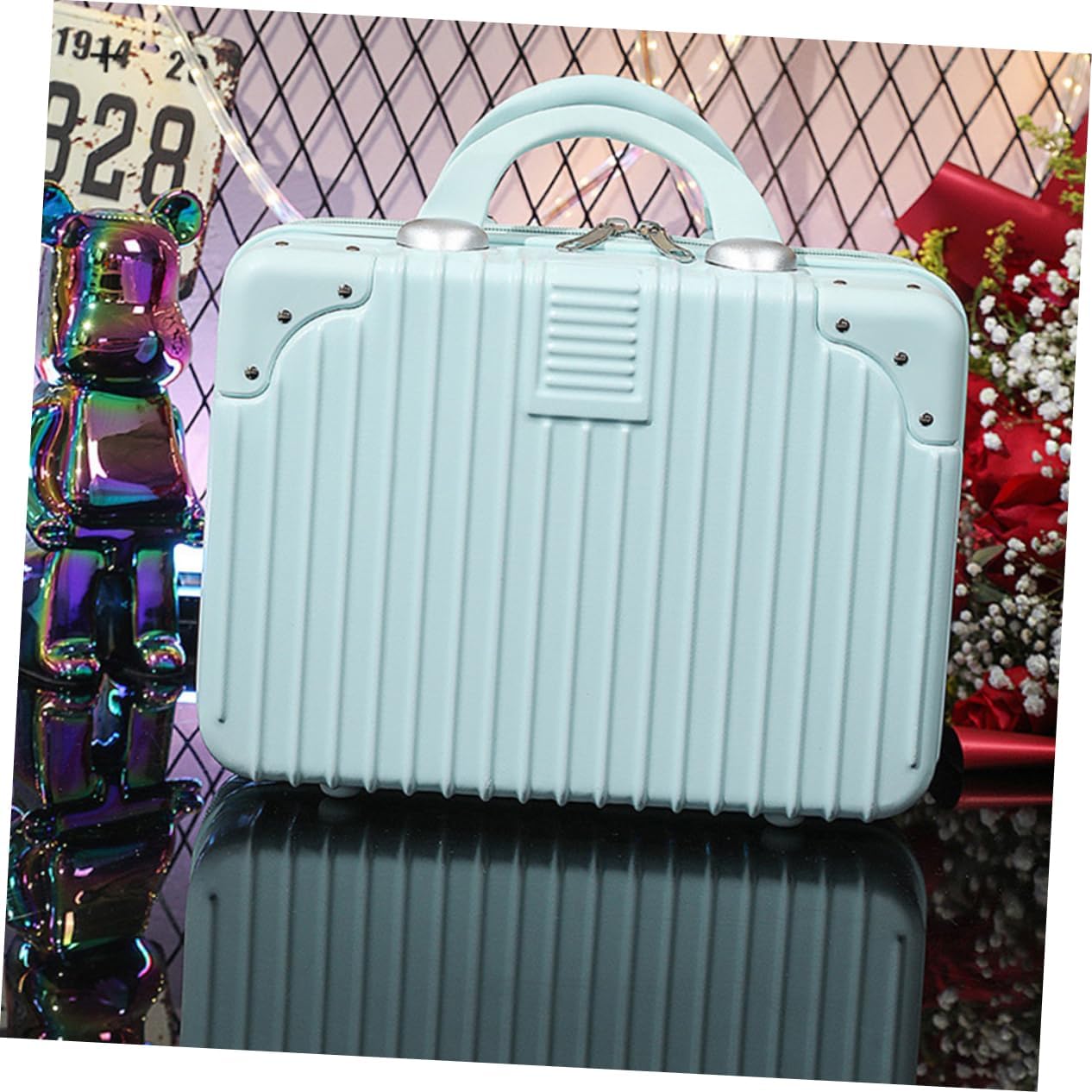 Gadpiparty Makeup Case Travel Organizer Hard Makeup Suitcase Box Portable Beauty Storage Holder