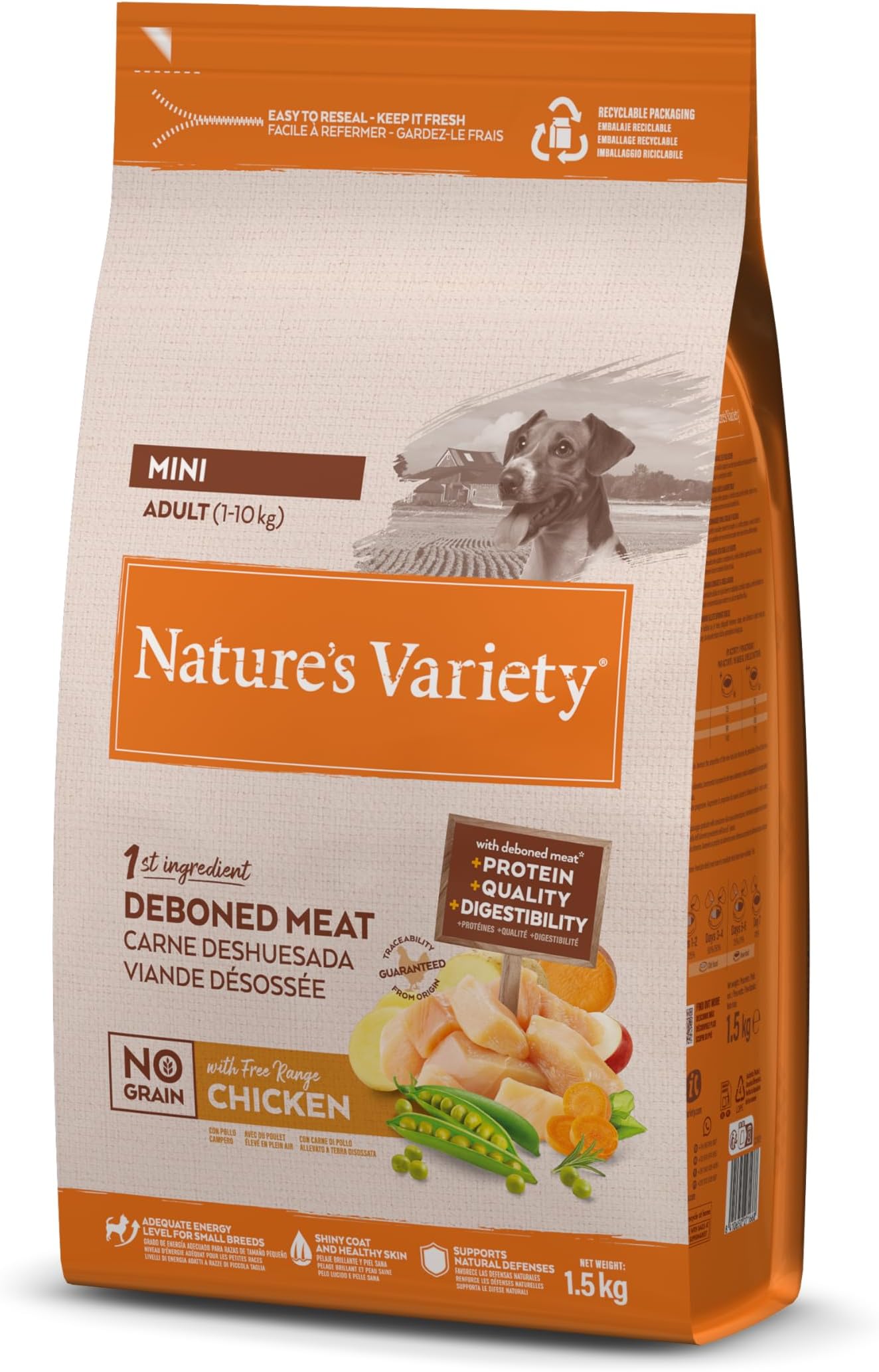 Selected Complete Dry Food for Mini Dogs with Free Range Chicken - 1.5 Kg