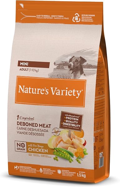 Nature's Variety No Grain Pienso para Perros Adultos con Mini con Pollo