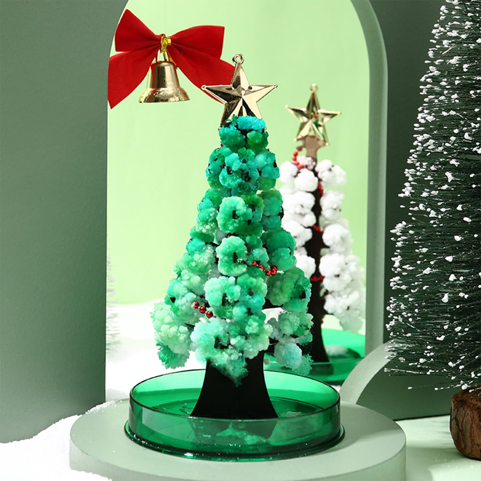 Mini-kerstboom, magische kerstboom, magische papieren boom, kristallen boom, DIY-kristalkwekerijset, kleine kerstboom, wetenschapskits speelgoed, kerstspeelgoed, leerhandleiding