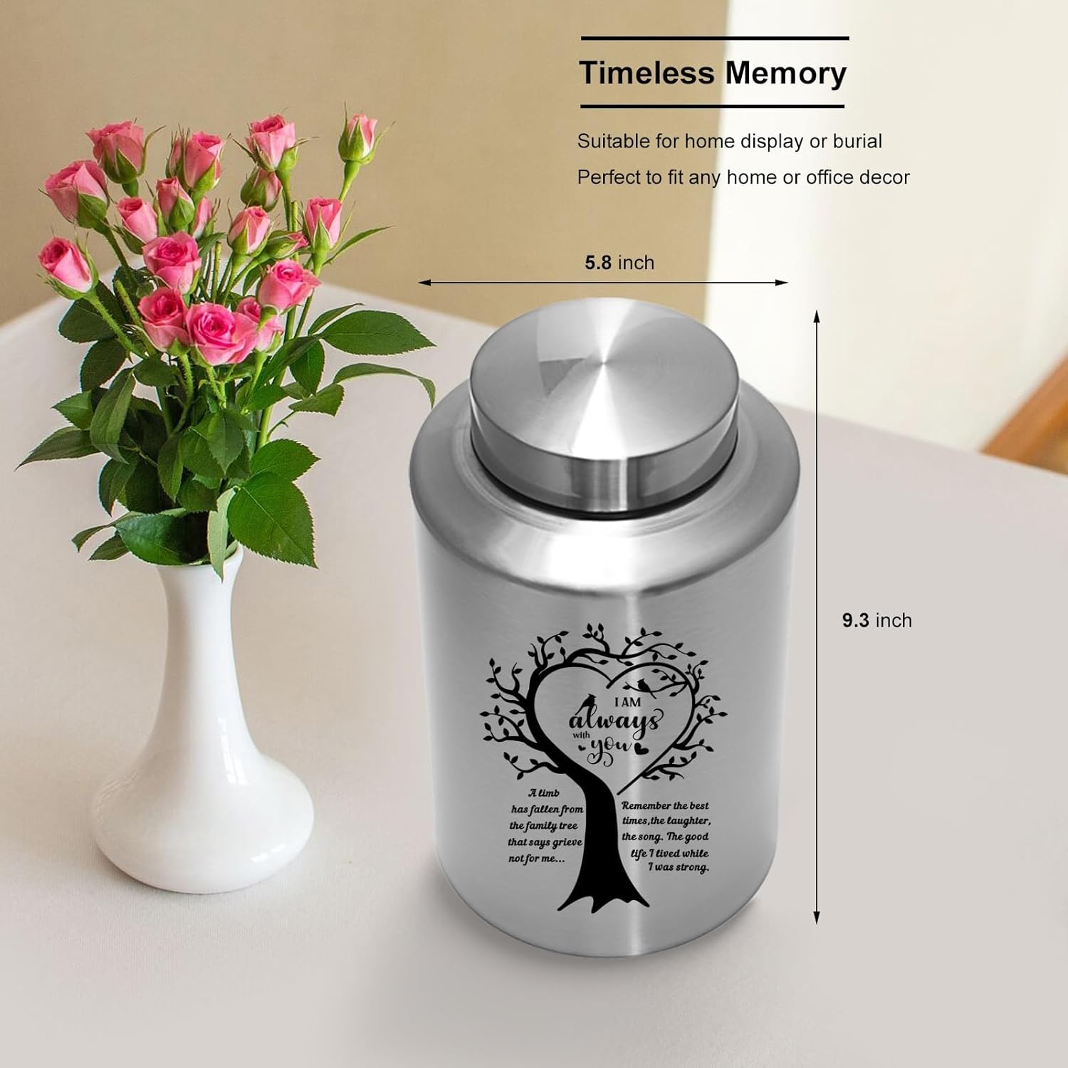Cremation Urns for Human Ashes Adult - Woman Men Large up to 220 lbs Decorative Memorial Funeral Burial Urn for Ashes Male Female Dad Mom - Image 8
