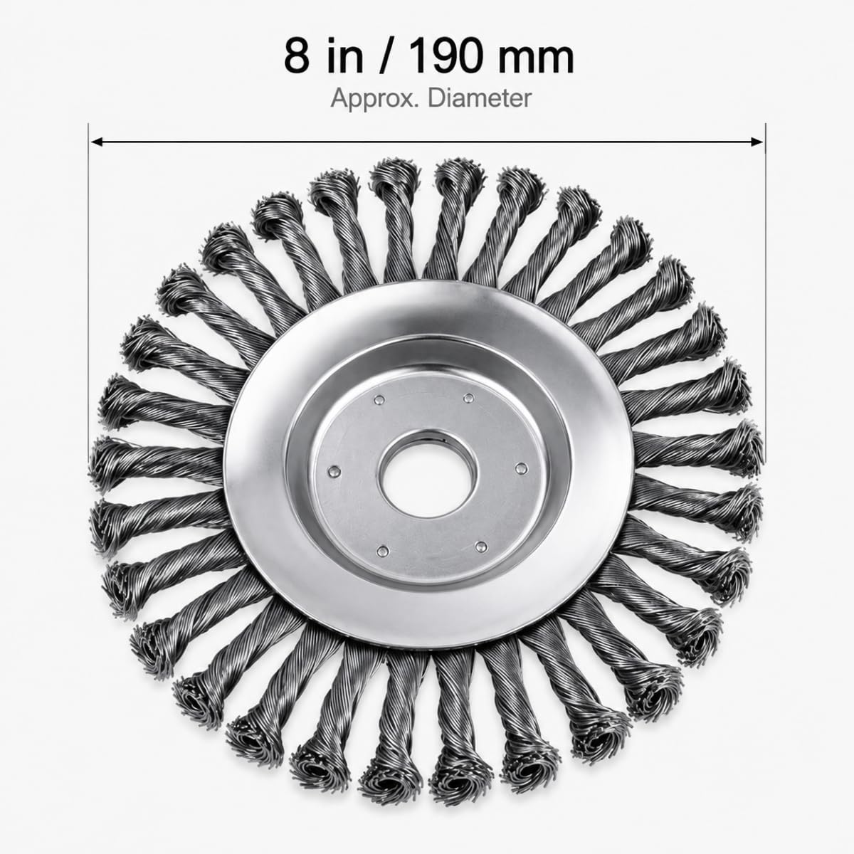 Brosse Désherbante en Fil d'acier pour RYOBI OBC1820B, Roue de Débroussailleuse à Fils Torsadés avec Disque Métallique pour Désherbage