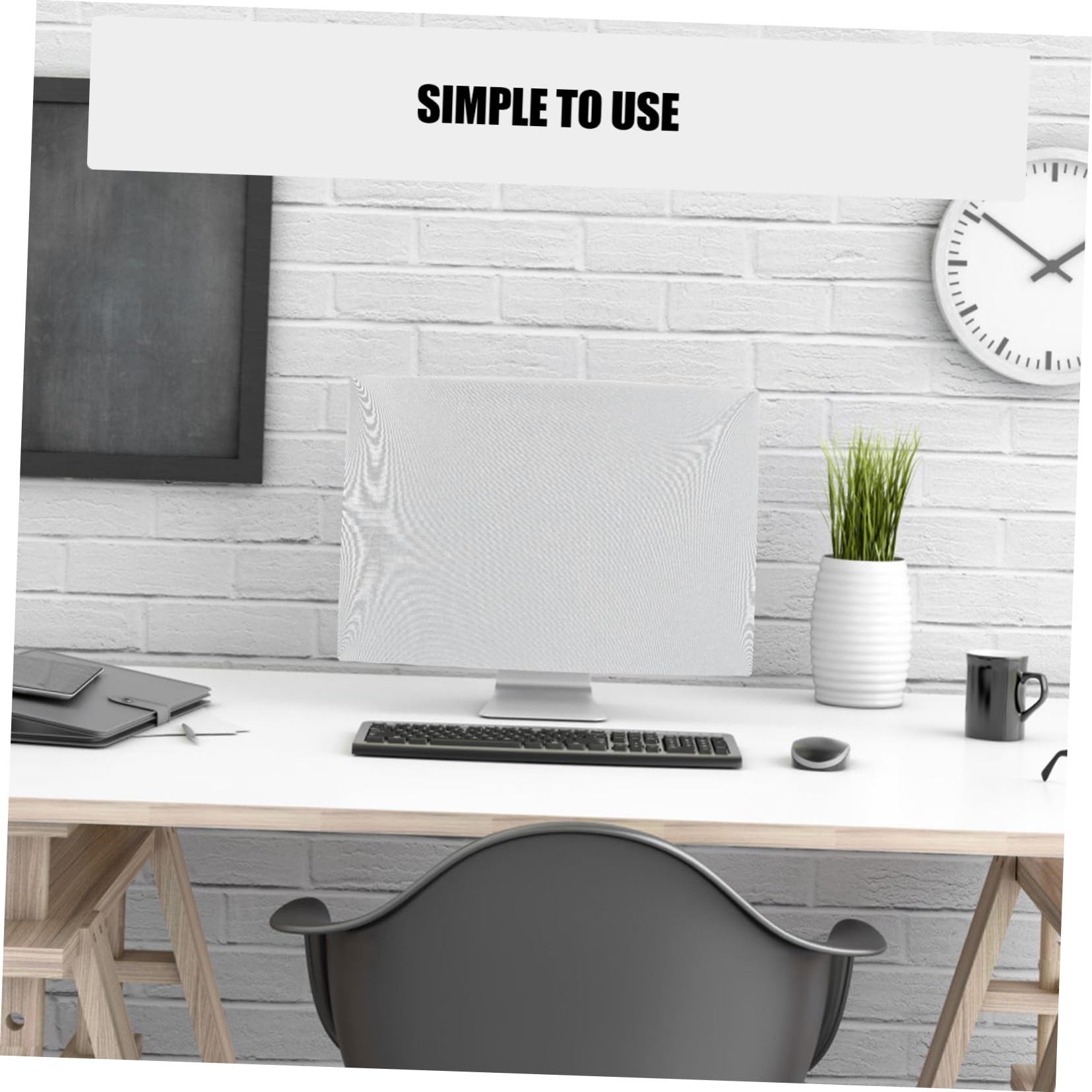 UKCOCO 3pezzi Copertura Per Monitor Protezione Antipolvere e Antigraffio Per Computer Per e Casa Design Elasticizzato e Lavabile