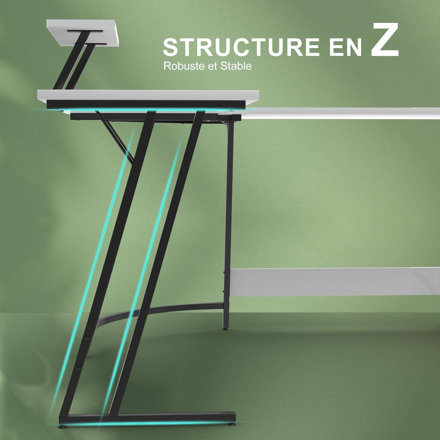 CubiCubi Gaming L-vormig bureau Computer Corner Desk, 130 * 130cm Home