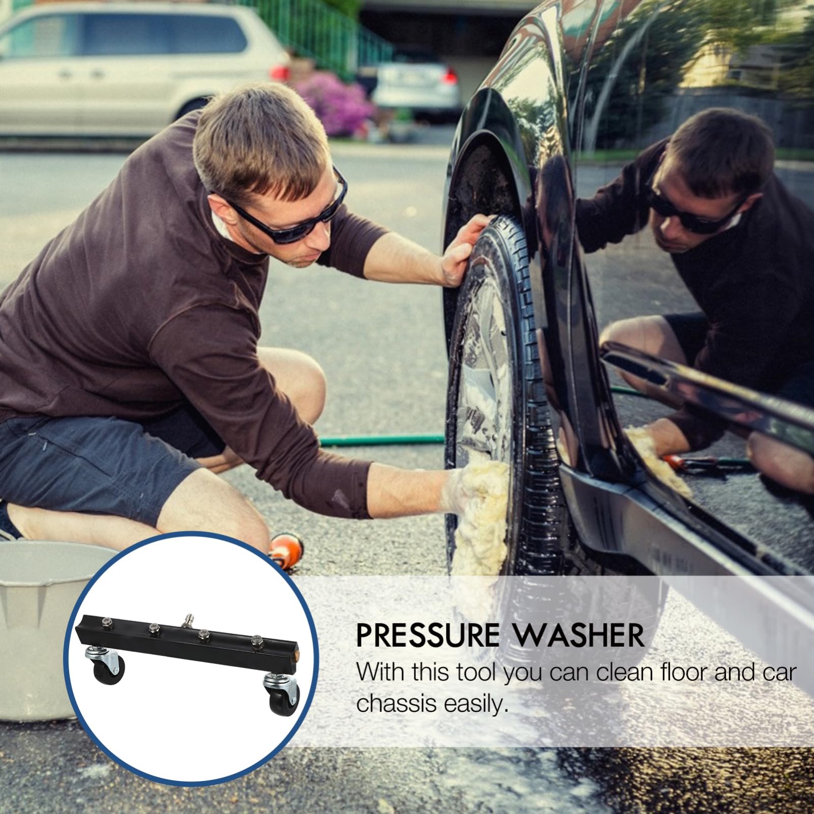 Toyvian Brosse De Nettoyage pour Châssis De Voiture Nettoyeur De Soubassement De Véhicule Brosse De Lavage De Nettoyage