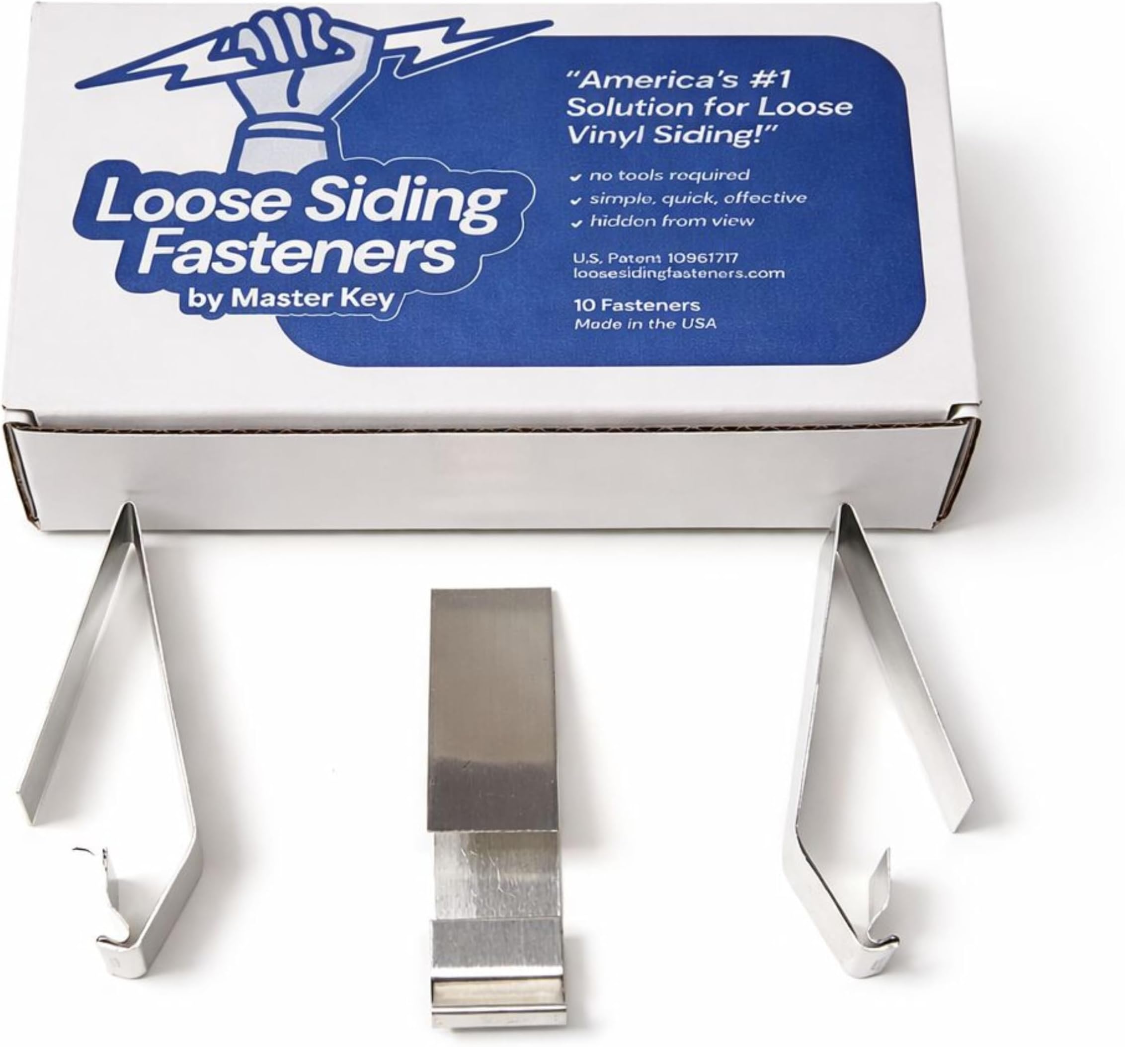 Help Secure Loose Vinyl siding that Will not Lock Together or continually unlocks - Pack of 10 secures 6 ft of Loose siding, 20 Pack 12 ft, 30 Pack 18 ft, 40 Pack 24 ft