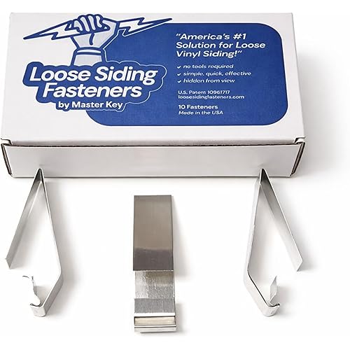 Help Secure Loose Vinyl siding That Will not Lock Together or continually unlocks - Pack of 10 secures 6 ft of Loose siding, 20 Pack 12 ft, 30 Pack 18 ft, 40 Pack 24 ft