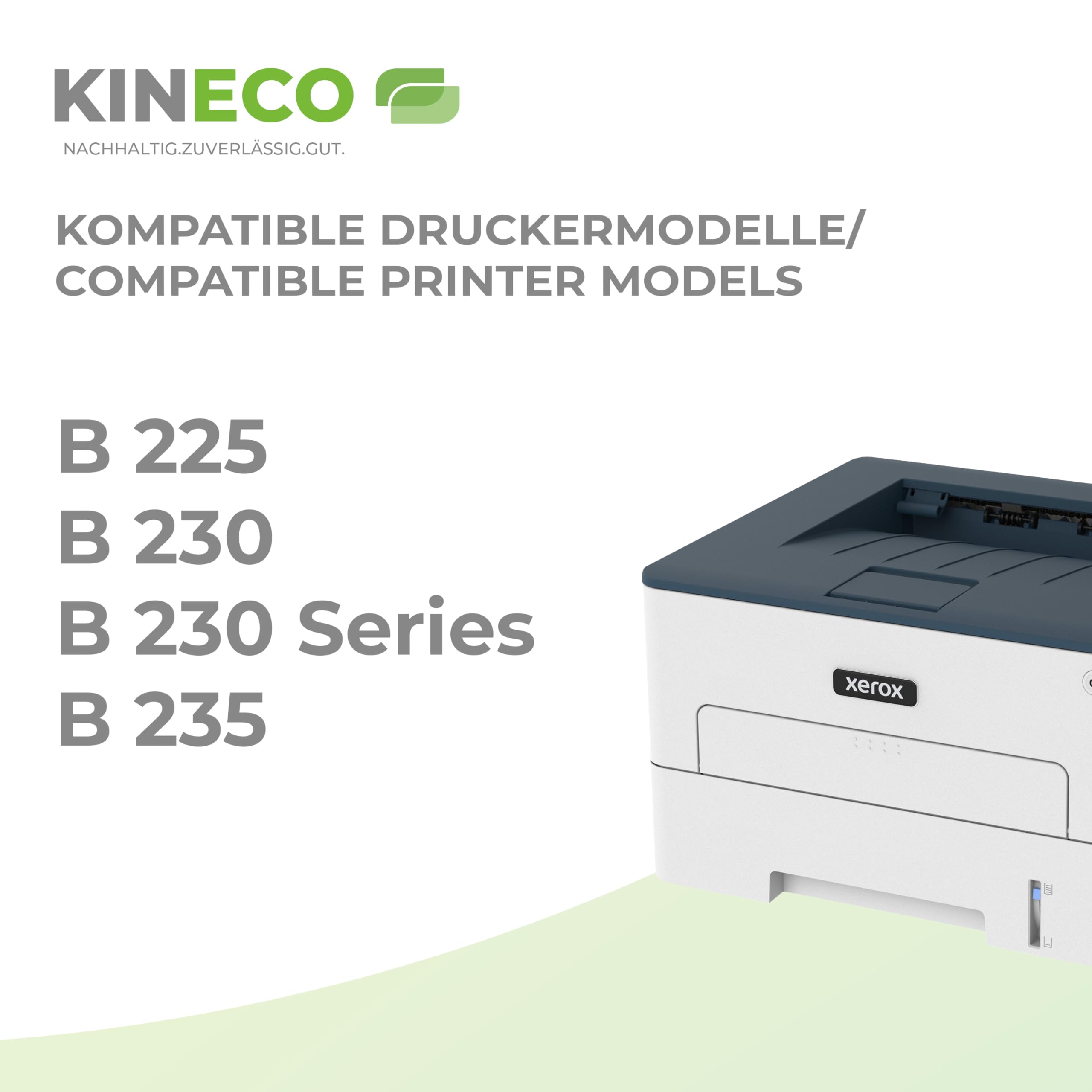 Kineco Tóner de repuesto compatible con impresoras láser Xerox B230/B225/B235, color negro, sustituye a 006R04400 negro, aprox. 3000 páginas, incluye chip