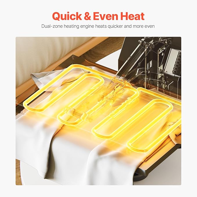 VEVOR Prensa Térmica 15x15, Máquina de Sublimación para Camisetas, Verde miniatura 4