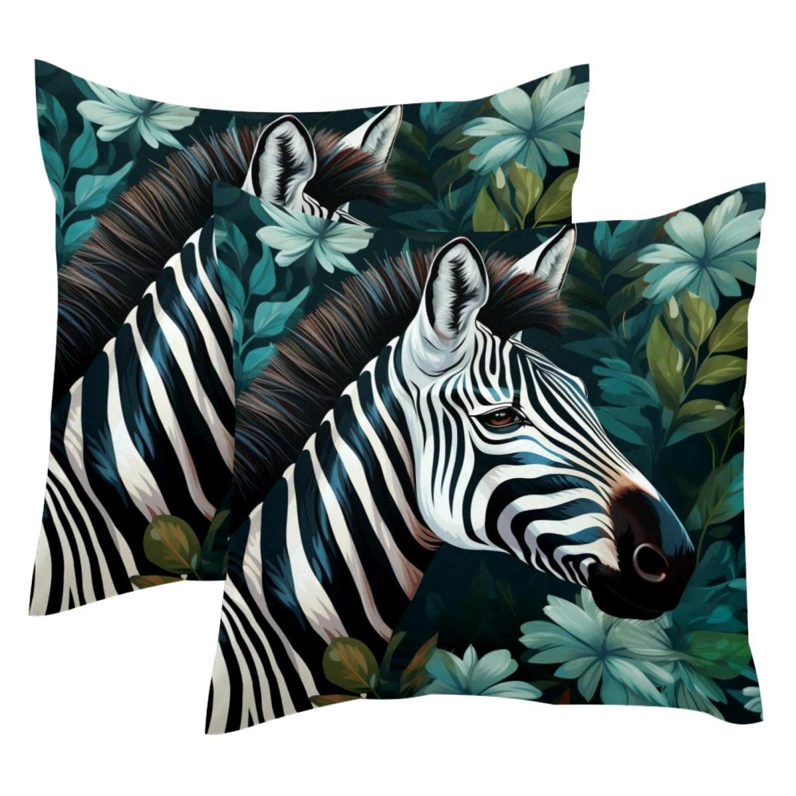 Housse de coussin zébré vert en velours pour protéger et embellir vos vieux coussins